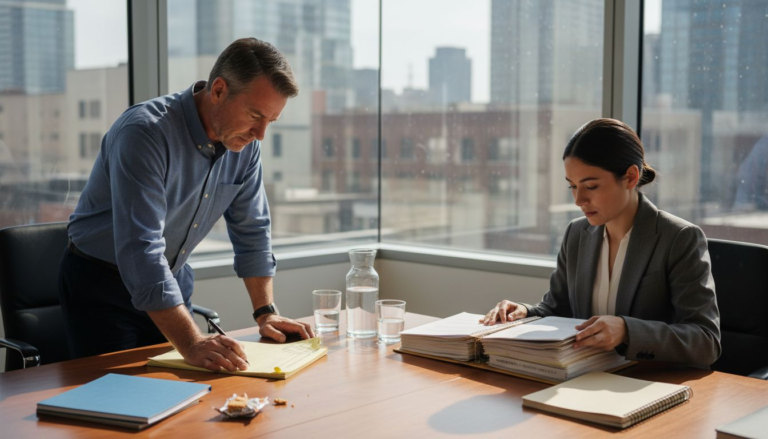 Employee consulting attorney in California office