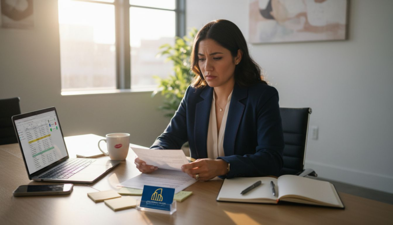 Concerned employee at desk after medical leave