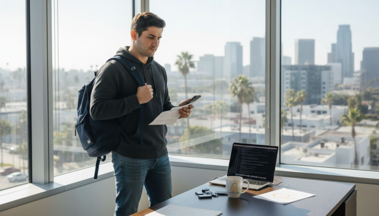 Tech worker reporting workplace violation