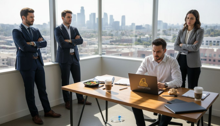 Coworkers in tense West Hollywood office