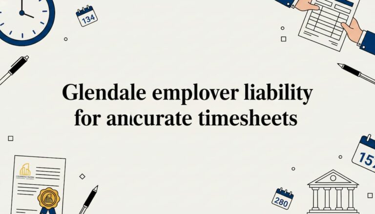Legal and timekeeping illustrations frame the blog title