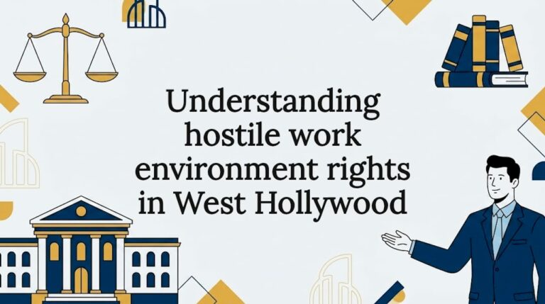 Legal-themed decorative title card illustration