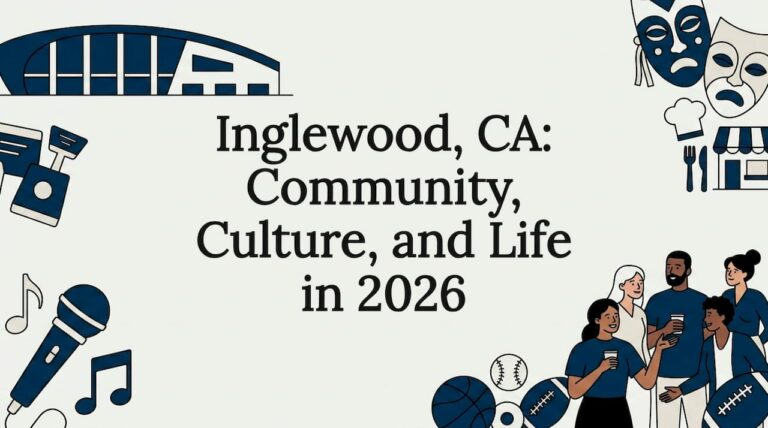 Decorative title card illustrating Inglewood culture