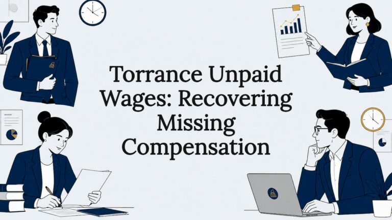 Decorative legal blog title card illustration