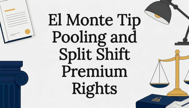 Decorative title card illustration for employment law article