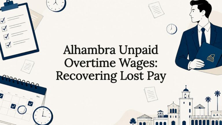 Decorative legal blog title card illustration