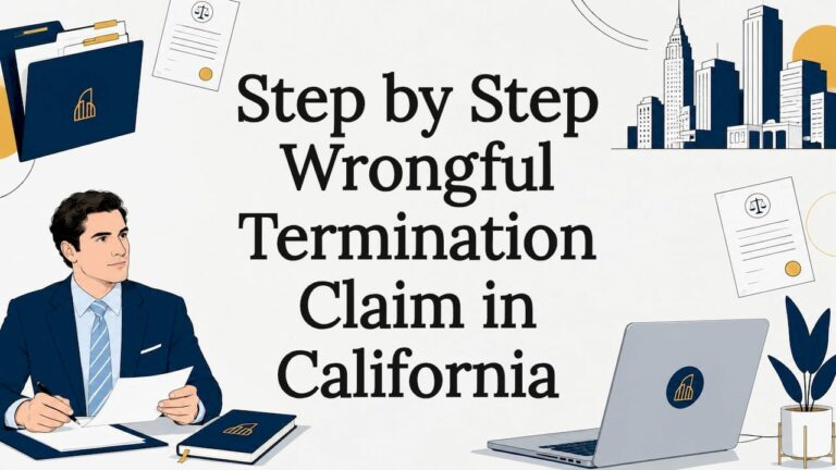 Decorative title card illustration for wrongful termination article