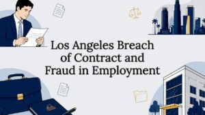 Decorative title card illustration for legal employment article