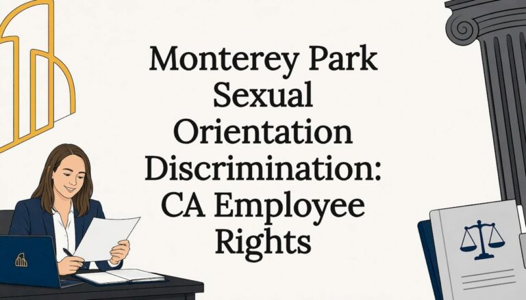 Decorative title card with legal themed illustrations