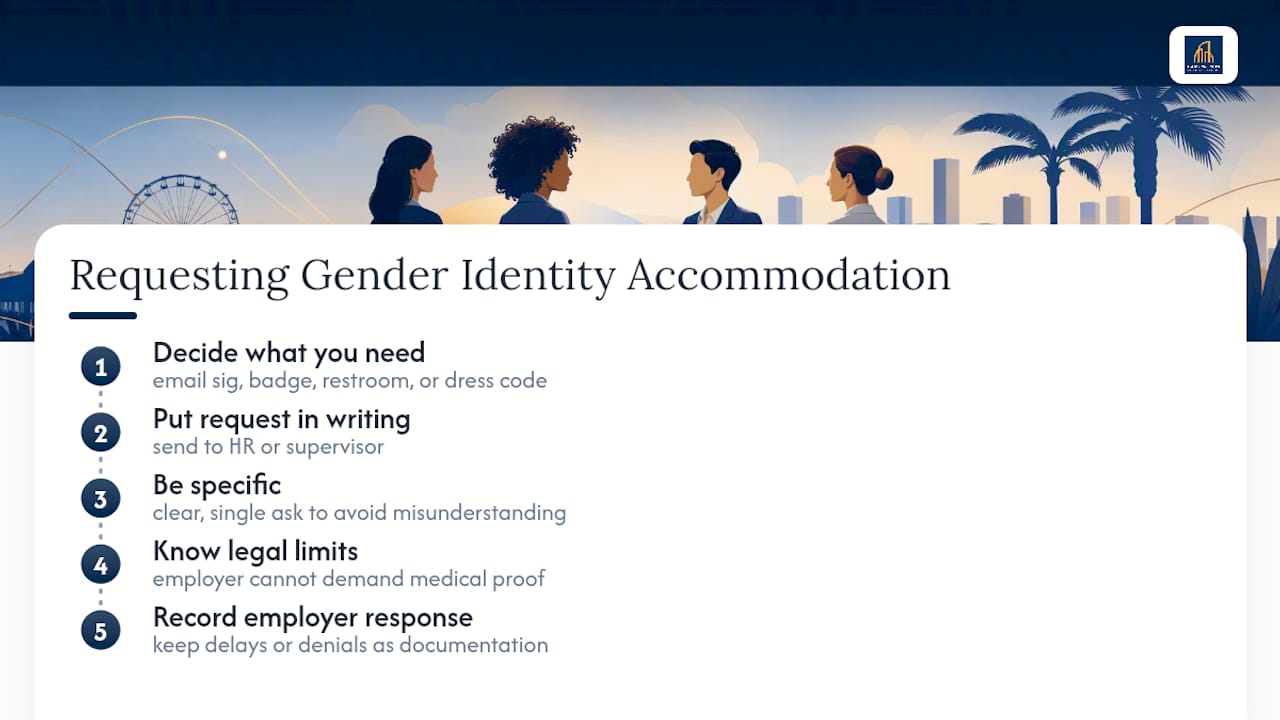 How Do You Request a Workplace Accommodation for Gender Identity? — overview diagram