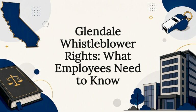 Decorative legal blog title card illustration