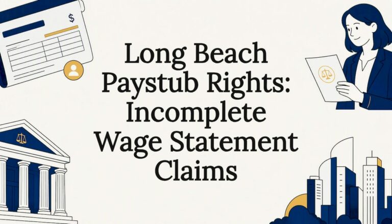 Decorative title card illustration for paystub rights article