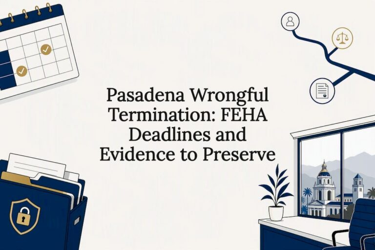 Wrongful termination legal article title card