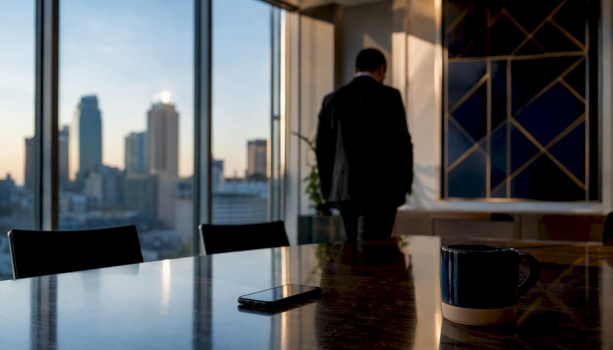 Modern office showing subtle workplace tension