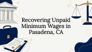 Decorative employment law title card illustration