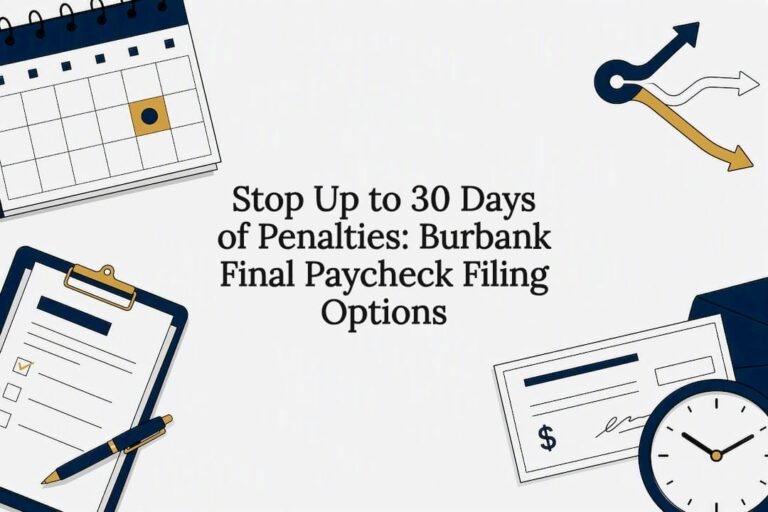 Final paycheck legal options title card