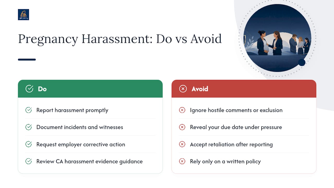 Harassment Related to Pregnancy: Where the Line Gets Crossed — overview diagram