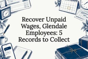 Unpaid wage records title card