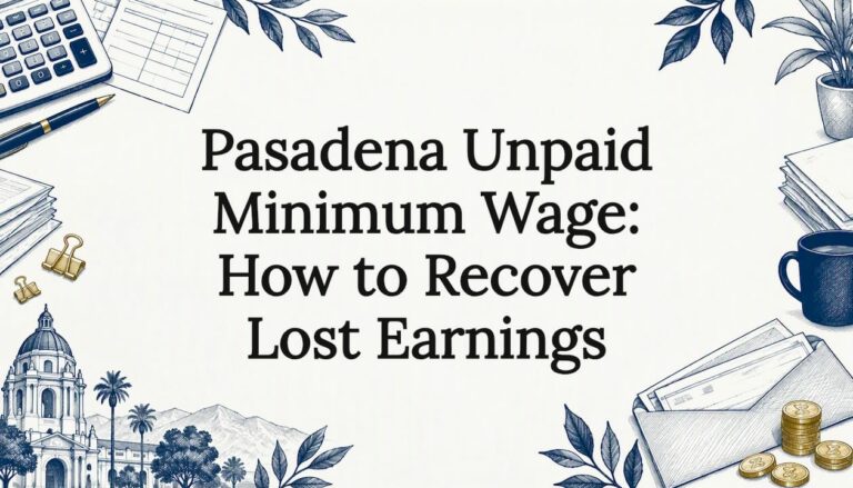 Wage recovery title card with payroll sketches
